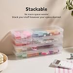 novelinks Plastic Small Storage Containers for Organizing, Mini Tote Box | 18 Pack, Small Clear, Task Boxes for Special Education, Board Game Storage Containers, Balloon Storage Organizer
