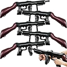 6 Pcs Inflatable Gun Prop, Inflatable Prop Gun for Cosplay, Costume Accessories Fake Machine Costume Inflatable Theme Birthday Party 1920s Party Decorations Supplies Indoor Outdoor