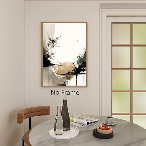 Miniatura 7 de Arte de pared de paisaje de acuarela, tinta negra, impresión de montaña, minimalista, bohemio, acuarela, paisaje, póster abstracto, geométrico, arte