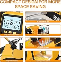 Vista 11 de 882 - Estación de soldadura digital 2 en 1 de retrabajo de aire caliente con 3 canales preestablecidos, soldadura automática de sueño, conversión