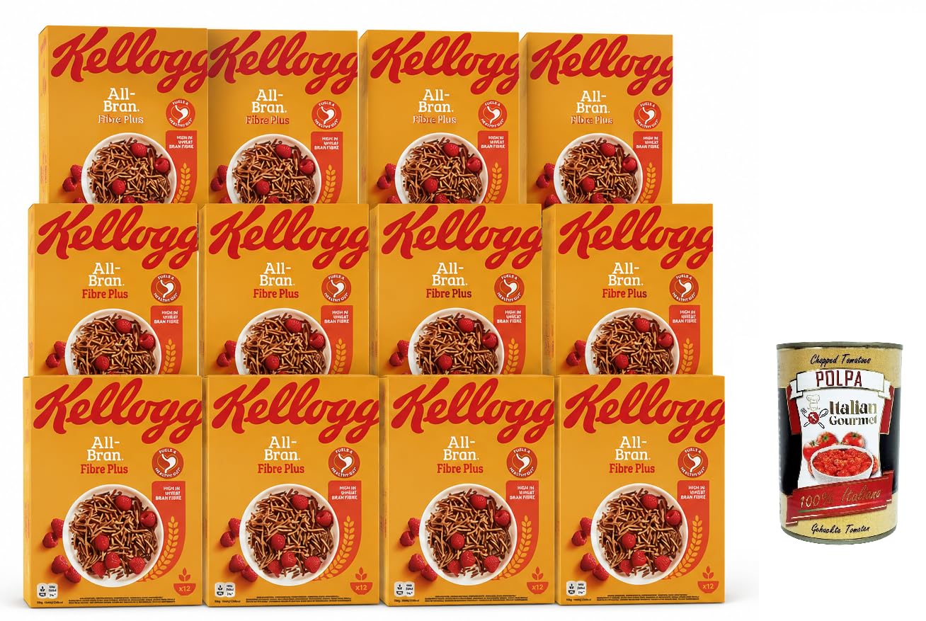 Italian Gourmet Bundle All-Bran Fibre Plus Cerealien 12x500g 6kg Polpa