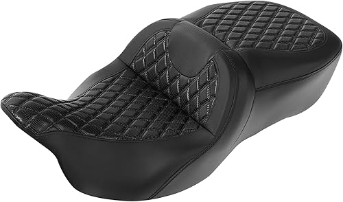 C.C.Rider - Asiento de motocicleta Sissy Bar - 2 piezas para Harley Touring Road King Street Glide Road Glide Electra Glide 2009-2022