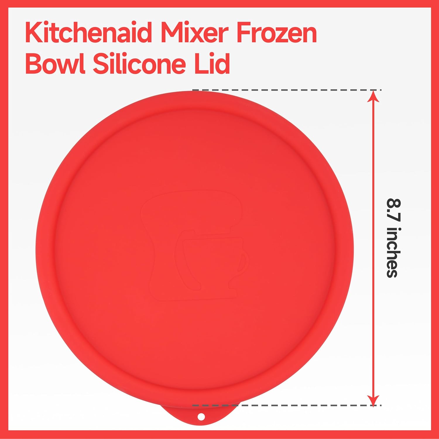 Silicone Lid Compatible with KitchenAid 2-QT Ice Cream Mixer Bowl, Silicone Covers for Kitchenaid Freezer Bowl Accessory, Dishwasher & Freezer Safe (Container Not Included) - Image 2