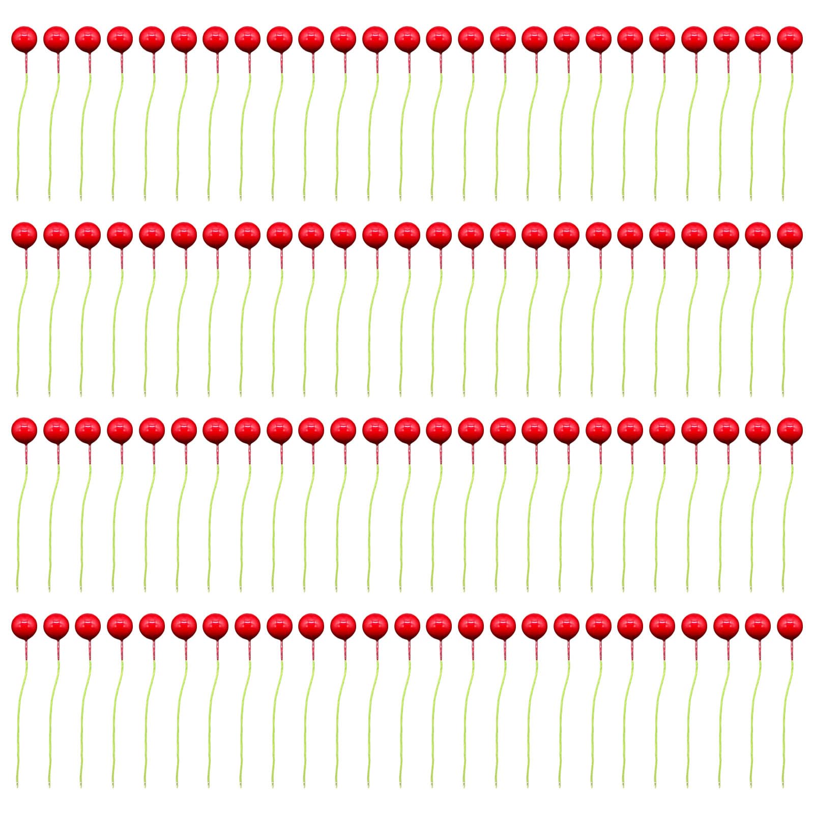 Msioytog Of 100 Christmas Berries Ball Ornamentation Durability Foam Holiday Decorations for Tree Fireplaces Mantels Party Setups Light Holiday Berries Garlands Light Garlands