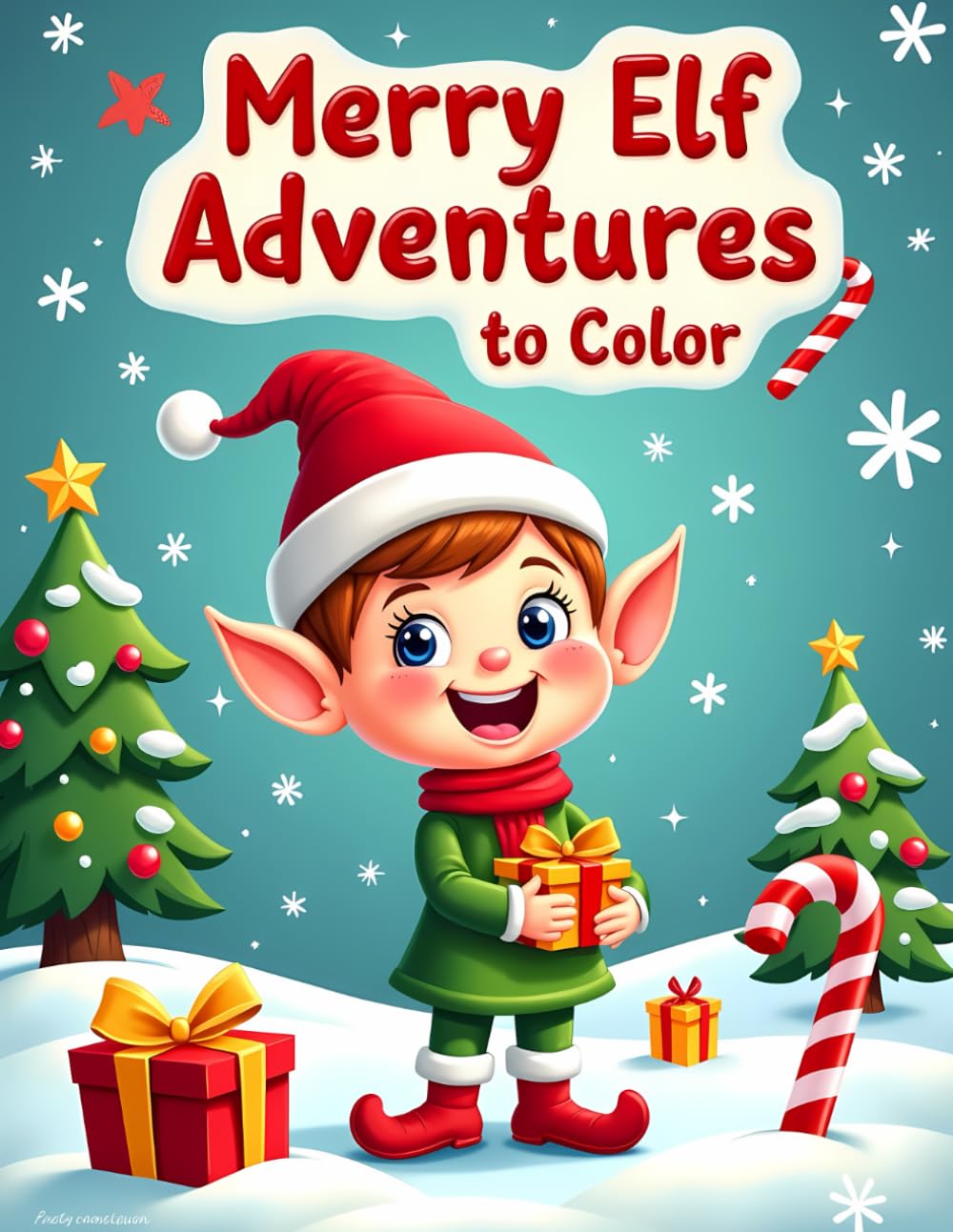 Merry Elf Adventures to Color: A Cute and Festive Christmas Elf Coloring Adventure for Kids