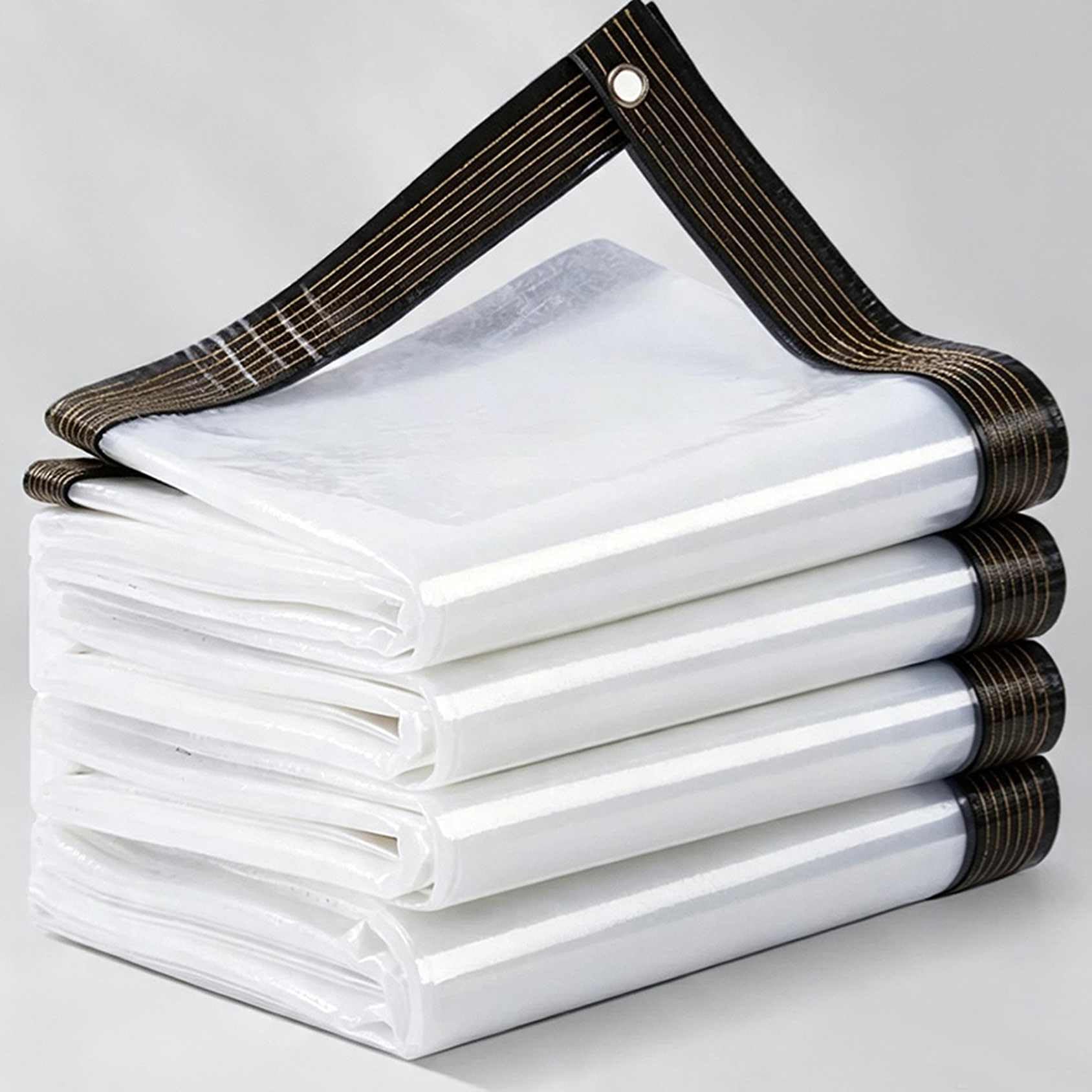 Bâche Transparente PE 90%, avec Œillets, Imperméable pour Mobilier