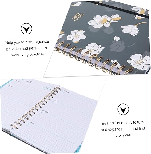 Miniatura 7 de NOLITOY 6 Pcs 2022 2022 Agenda New Year Planner Appointment Notepad College Ruled Notebook Appointment Calendar Daily Desk Calendars Schedule