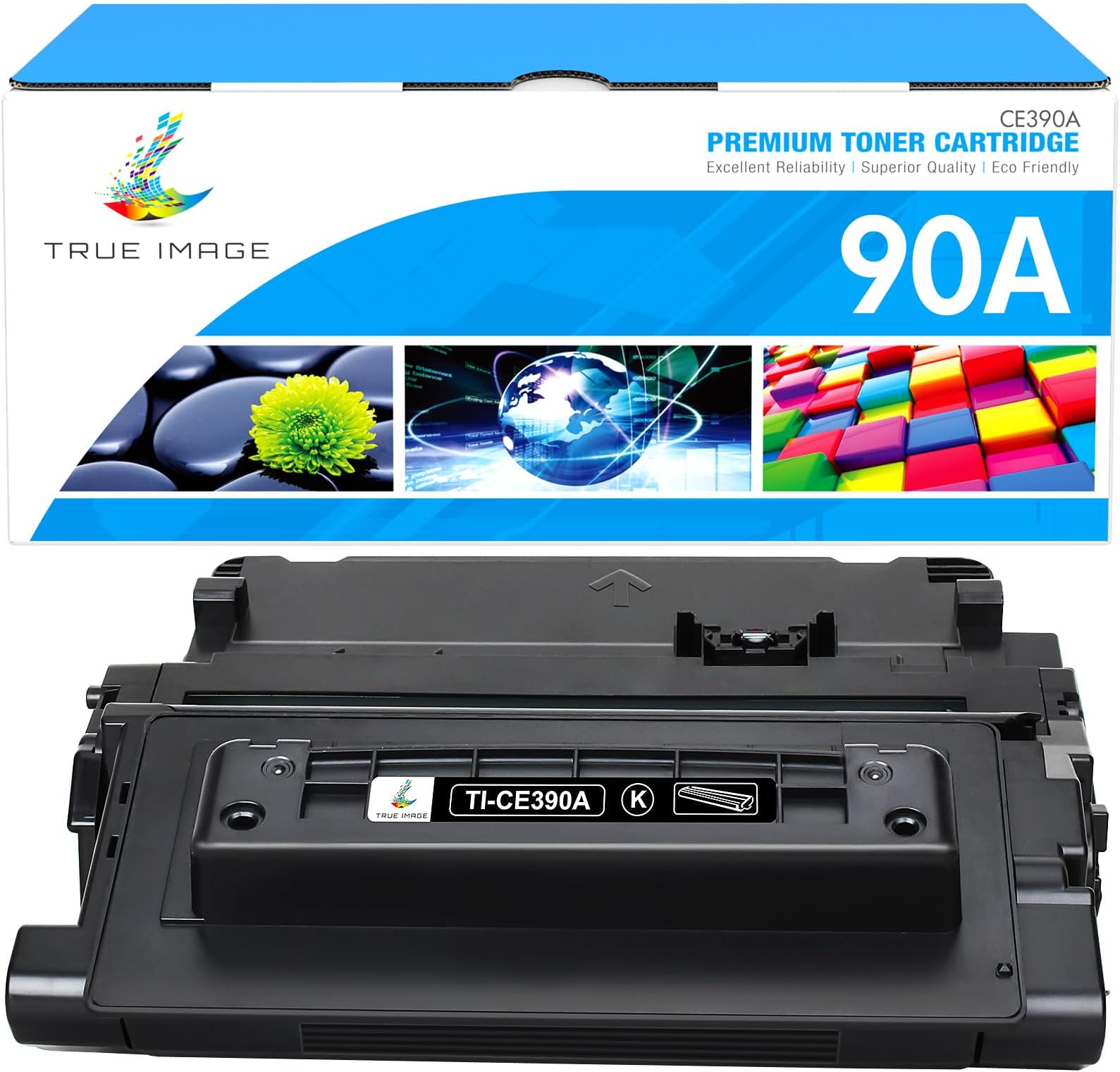 TRUE IMAGE TRUE IMAGE 1 Pack Compatible for HP 90A CE390A Toner Cartridge for HP M602 M603 M4555 HP LaserJet Enterprise 600 M602dn M602n M602x M603dn M603n M603xh M4555f M4555h M4555fskm Printer Toner