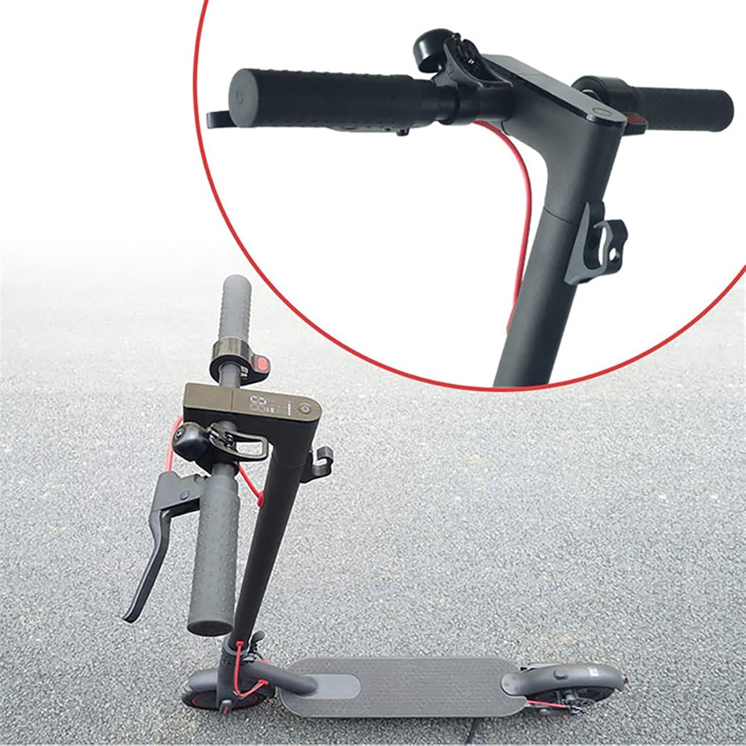 Scooter Front Hook Fit for Xiaomi Fit for M365/1S/Pro Electric Scooter Helmet Shopping Bag Storage Head Hanger Scooter Accessories (Color : Rojo)
