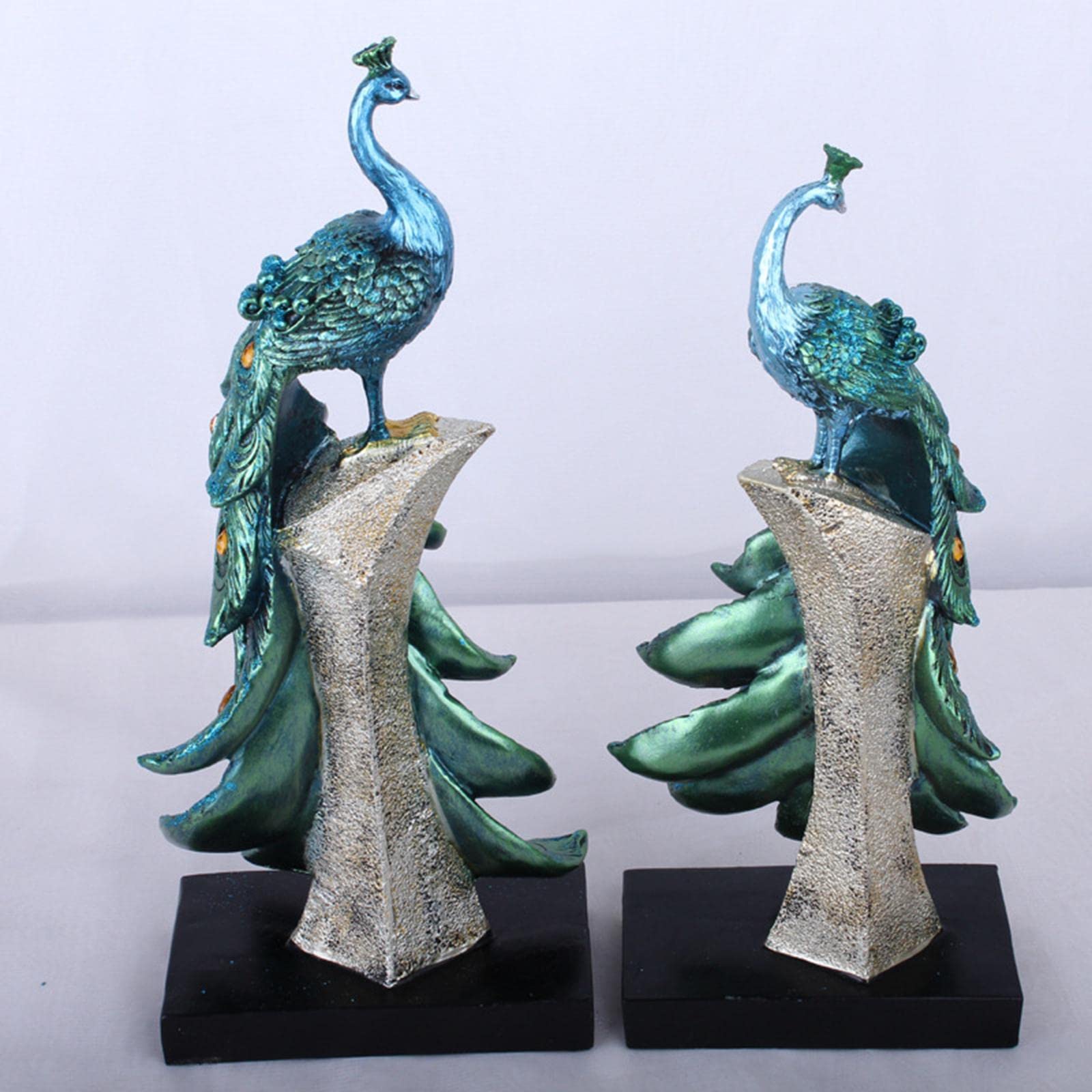 Estatua de Decorativa de Resina Animales Figuras Ornamento Moderno para Mesa Escritorio Adecuada para Sala de Estar Oficina Gabinete y, Azul L, Individual