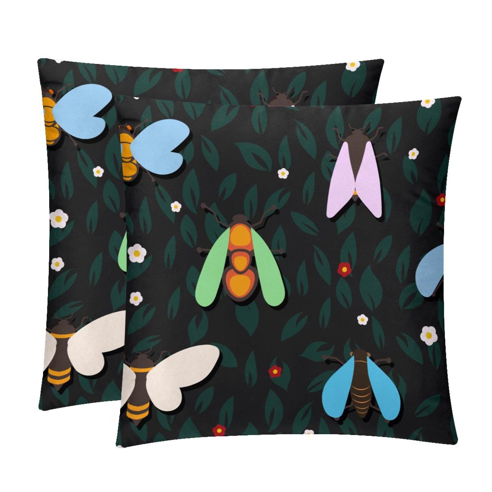 TDGKPZ Throw Pillow Covers 2 Pack Pillowcases Soft Cozy Pillow Cases For Couch Bed Sofa 40x40cm