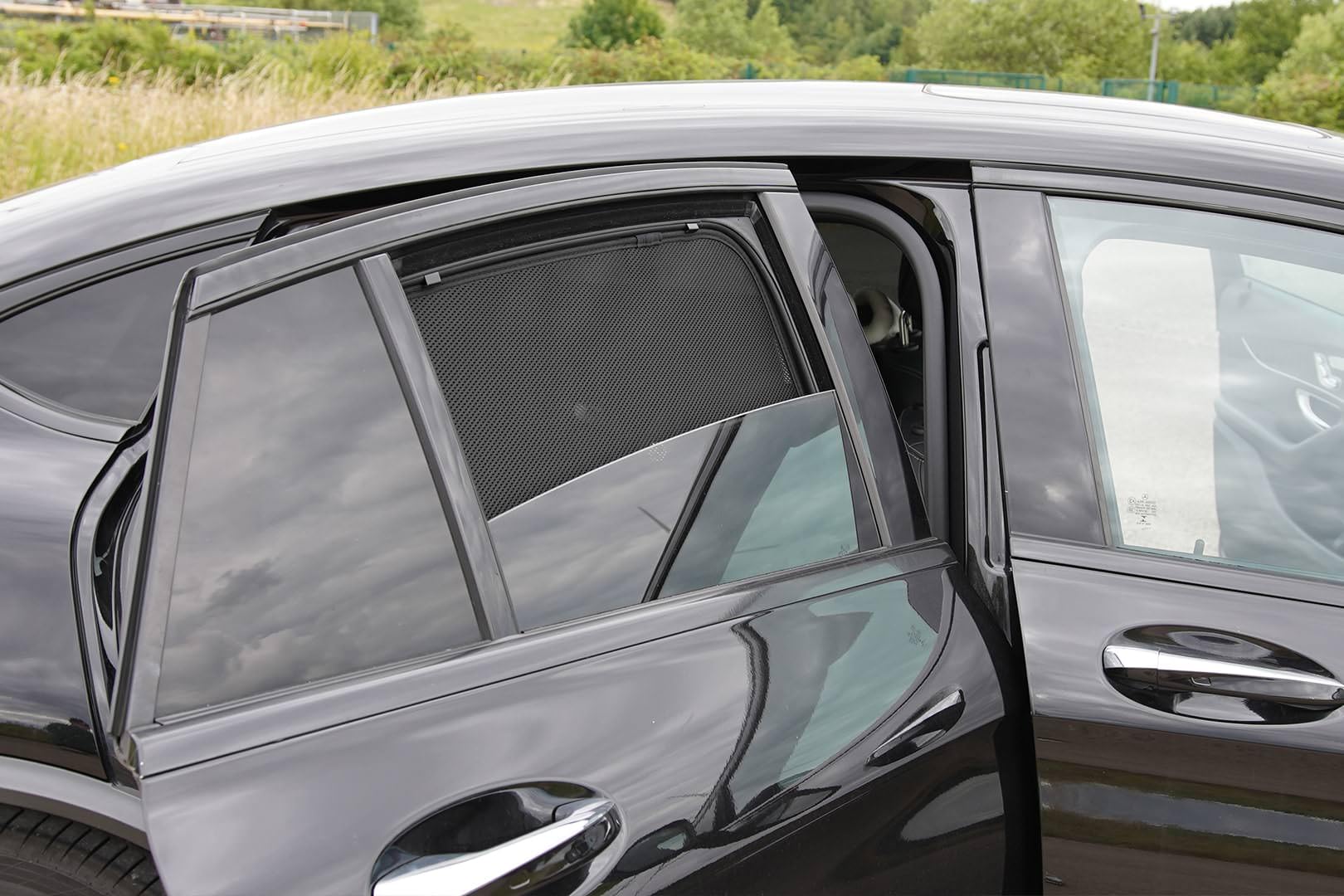 CAR SHADES zestaw (drzwi tylnych) kompatybilny z Mercedes GLC Coupe (C253) 2016-2023 (4-częściowy), czarny