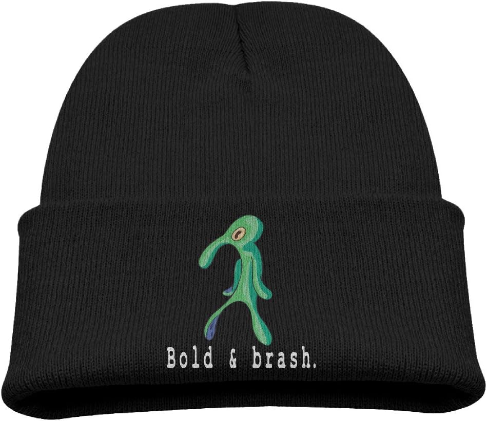SpongeBob Bold And Brash Boys Girls Classic Warm Hedging Beanie Hat Black