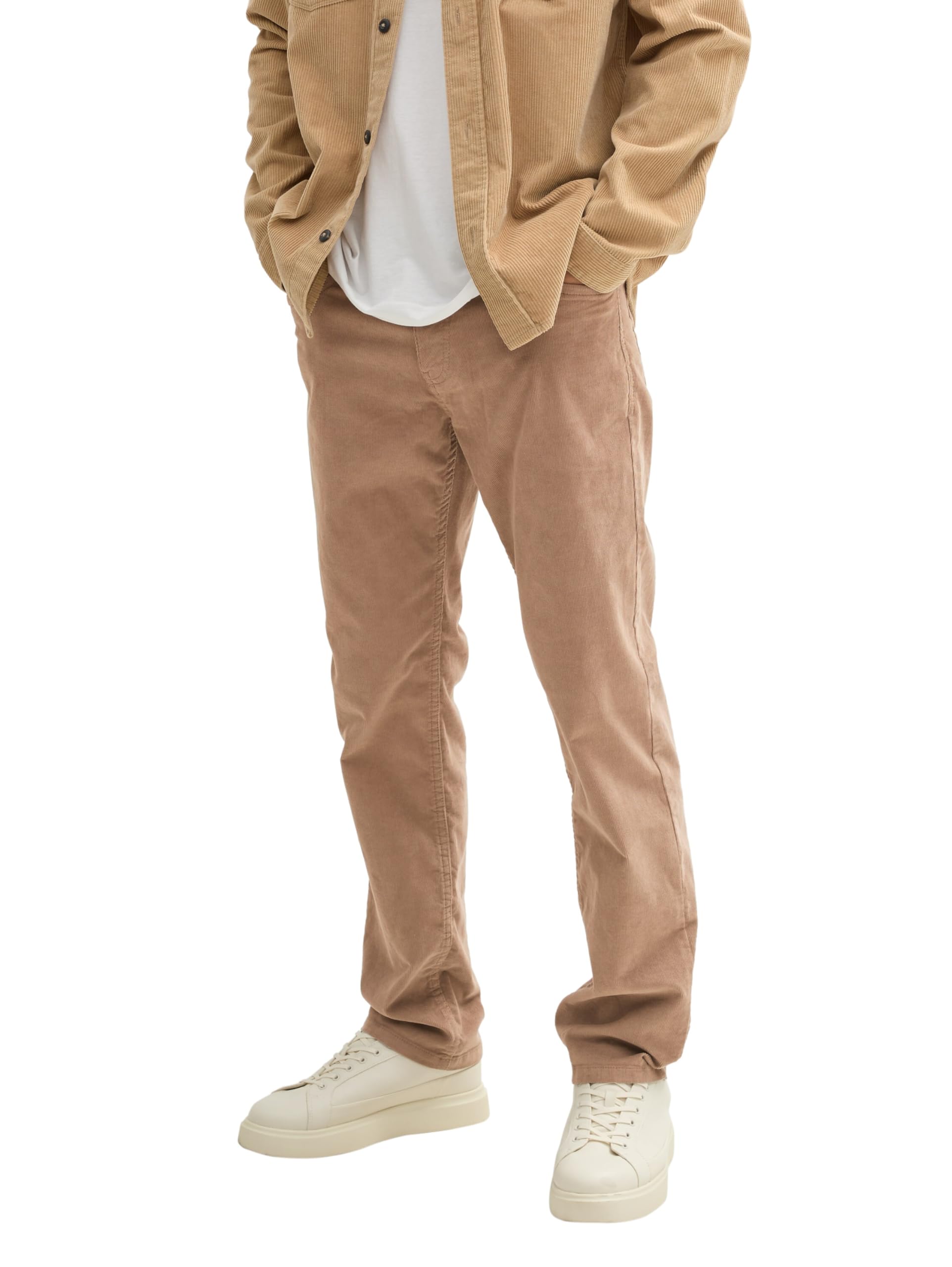 TOM TAILOR Men's Marvin Straight Trousers, 13626 - Parasol Brown, 28 W/32 L