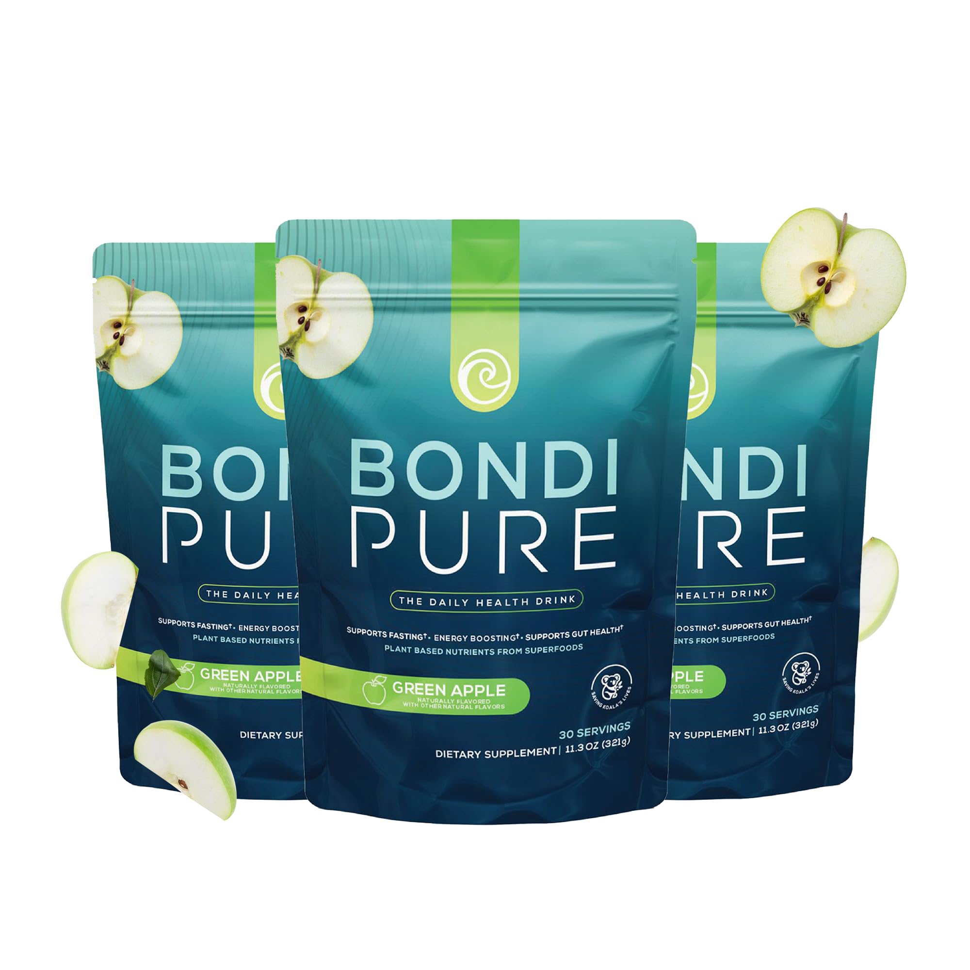 Bondi Pure - Daily Health & Detox Drink - Promote Gut Health & Energy Support During a Cleanse or Intermittent Fasting - Plant-Based Fibers,