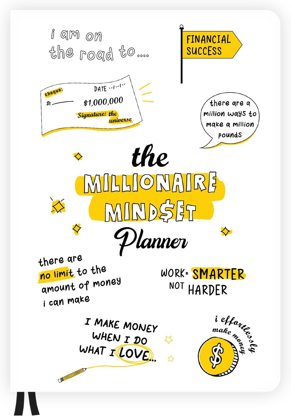 2026 Undated A5 Daily, Weekly & Monthly Productivity Planner Kit with Doodle Cover | 192 Pages, Motivational Stickers & Postcard, 4-Month Planner for Office & Students 2025
