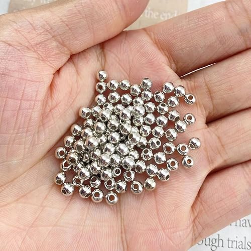 Miniatura 3 de 3000 cuentas espaciadoras lisas, pequeñas cuentas redondas, sin costuras, cuentas sueltas para hacer joyas, pulseras, collares, aretes, manualidades