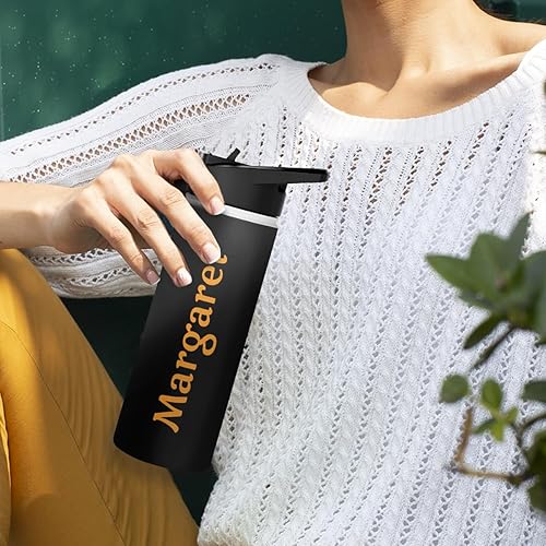 Miniatura 6 de wowcugi Botella de agua personalizada de pingüino para niños, 12 onzas, 18 onzas, 32 onzas, aislada, de acero inoxidable, botellas de taza de viaje,