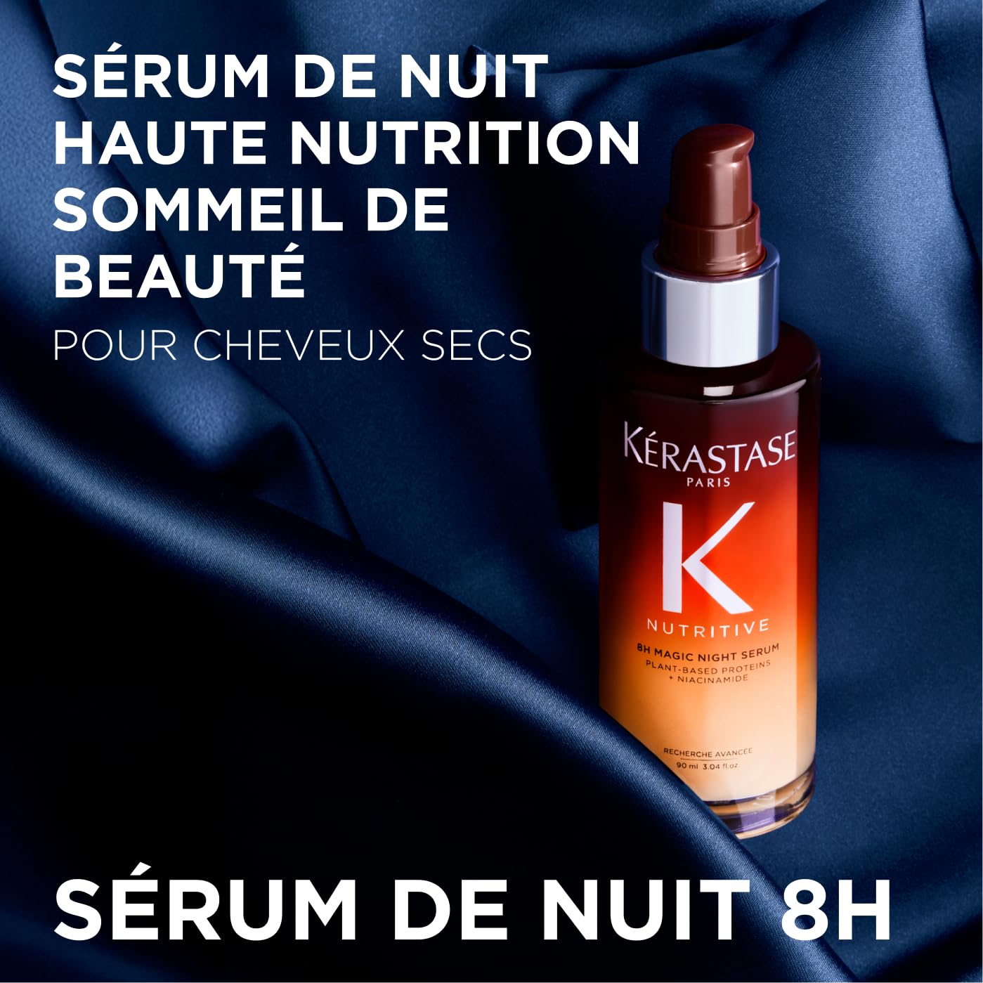 KÉRASTASE - Routine de Nuit - Réparation intense - Double action Anti-chute et Nutrition - Sérum Génésis Anti-Chute et Anti-Casse - 90ml Et Sérum Nutritive 8h Night - Nutrition des Cheveux Secs - 30ml