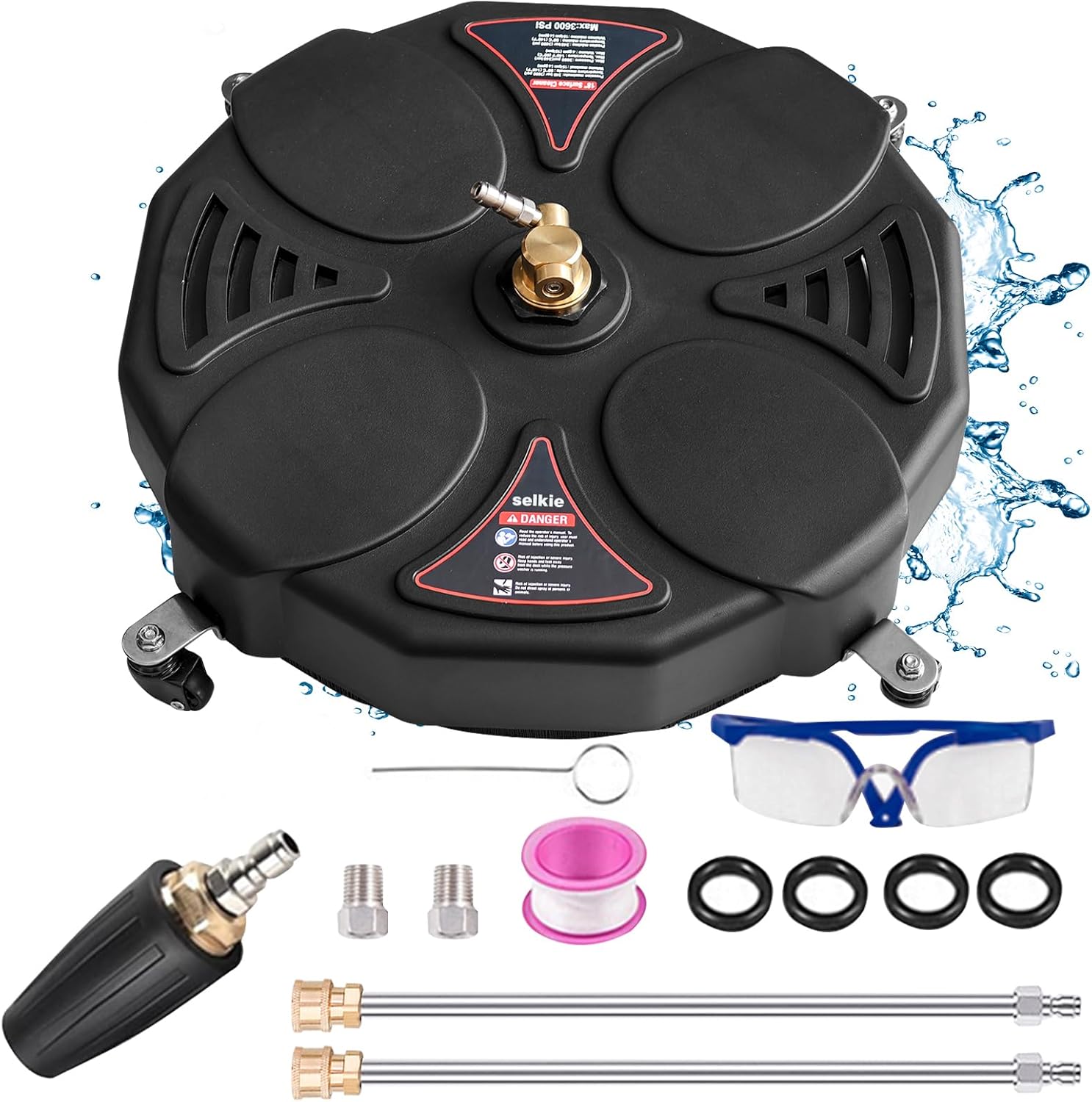 18" Pressure Washer Surface Cleaner,Selkie Power Washer