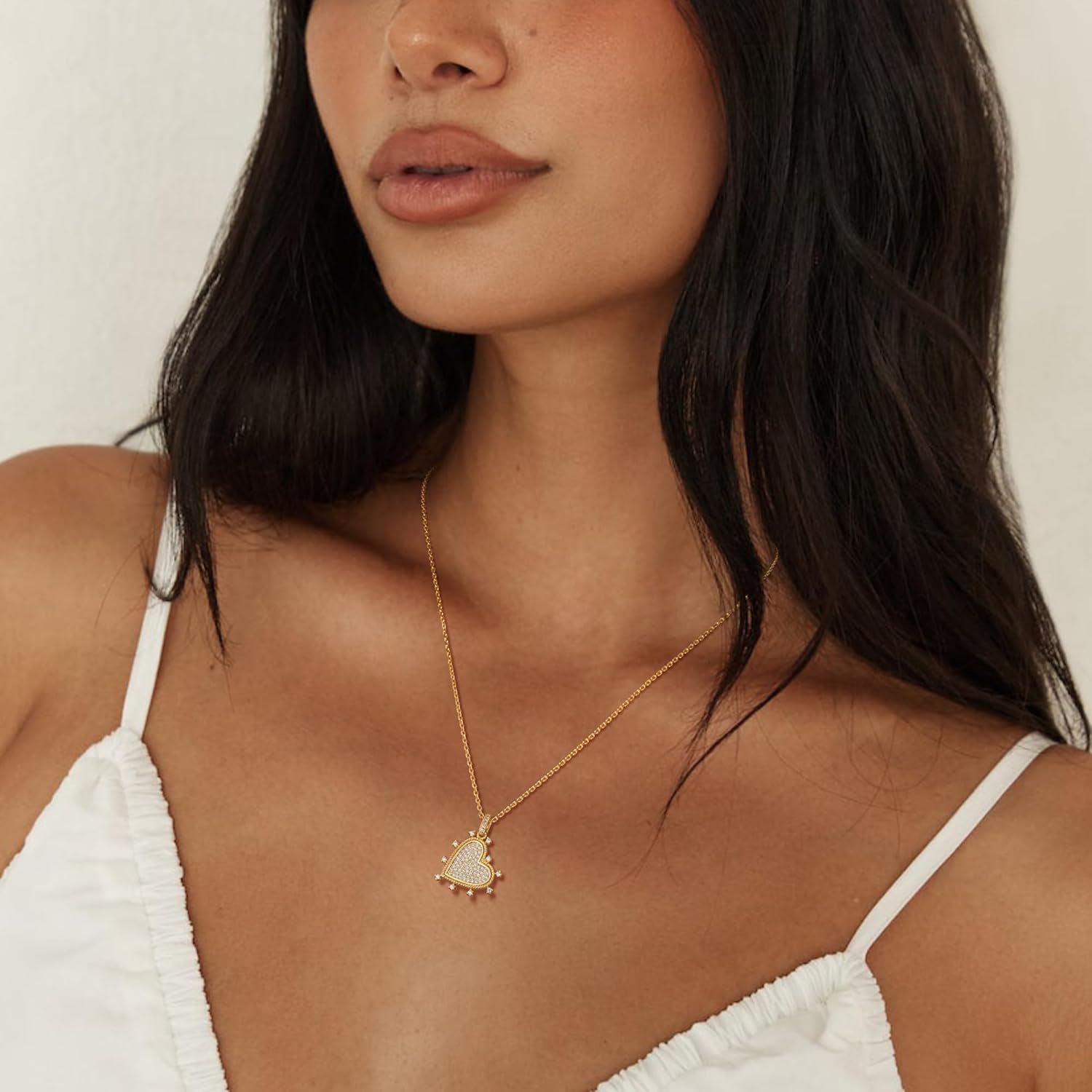 VACRONA Gold Pendant Necklaces for Women 14K Gold Plated Dainty Necklace Elegant Jewelry Gifts - Image 3