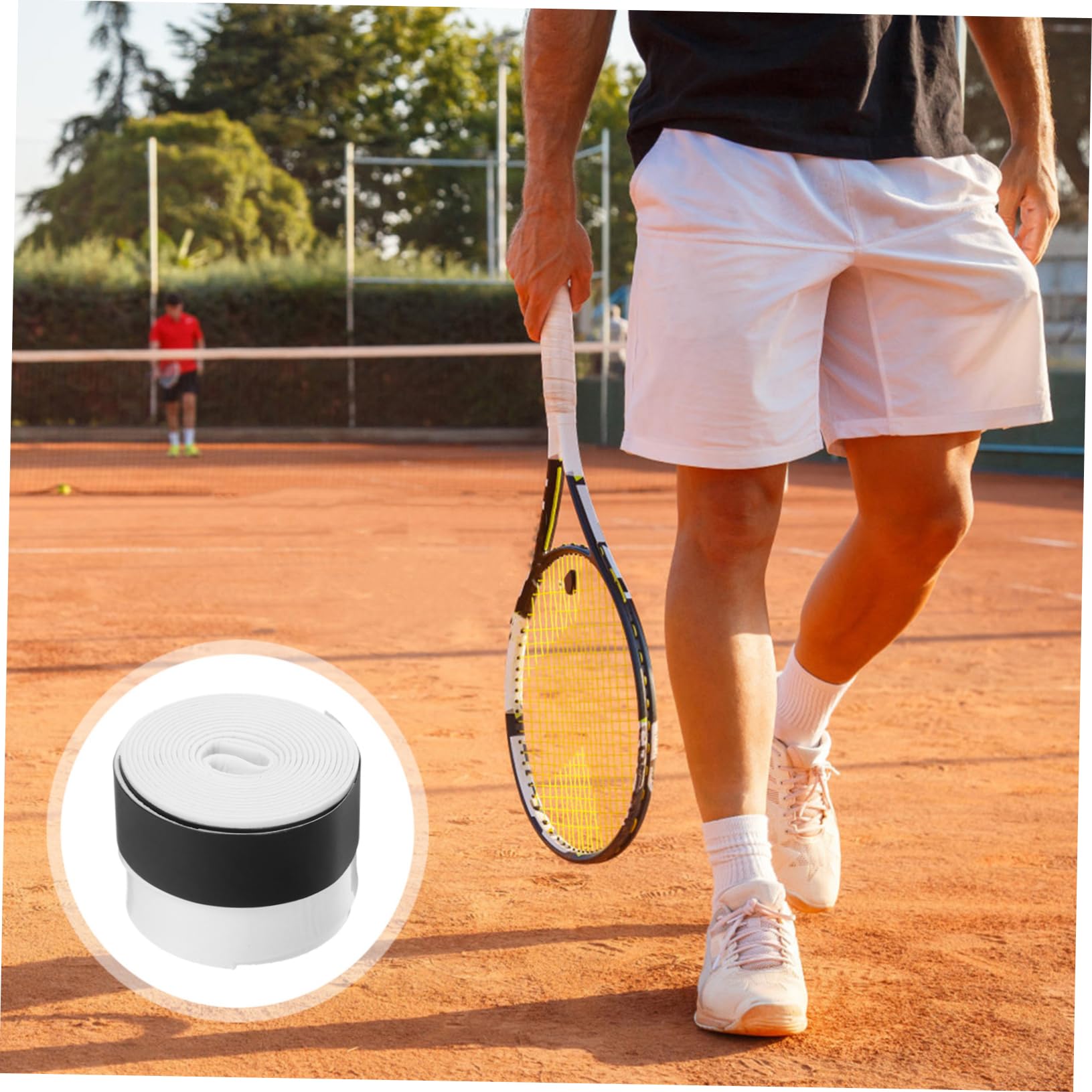 VOSAREA 10 Pezzi Grip Racchetta Bianco in Pu per Tennis e Badminton