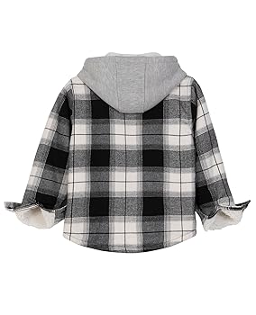 ジャケット・アウター 00s A.P.C. cotton flannel hoodie jacket Mens Plaid Hoodie Flannel Shirt Jacket Long Sleeve Causal