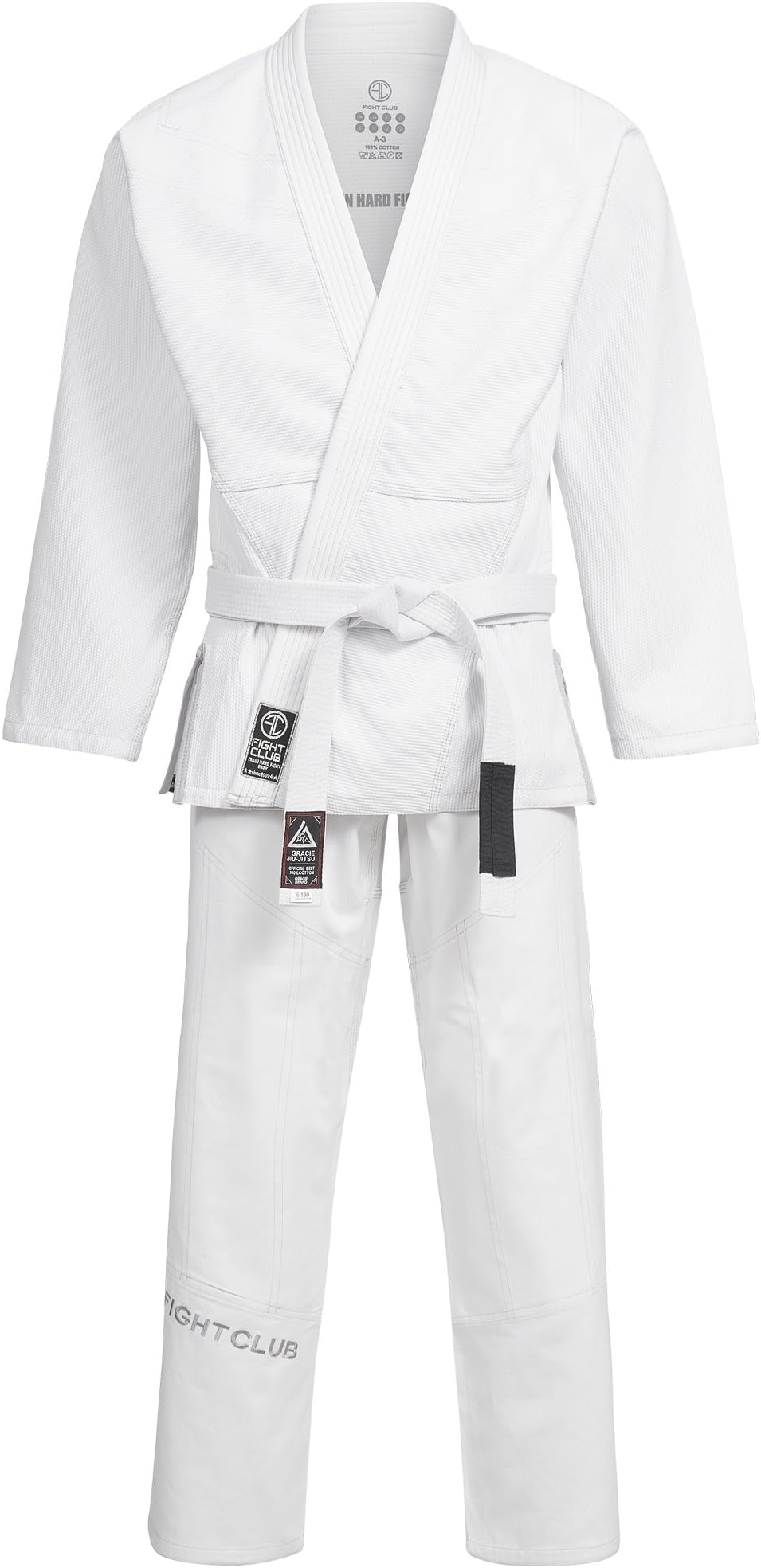 'Fight Club Thfe 2.0 BJJ Gi/Kimono/Anug/in a Slim-Fit & New Cut/Selection of Colours (White, A3/180 cm – 190 cm)