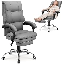 Warmiehomy Big and Tall Office Chair Ergonomic Executive Chairs, Grey