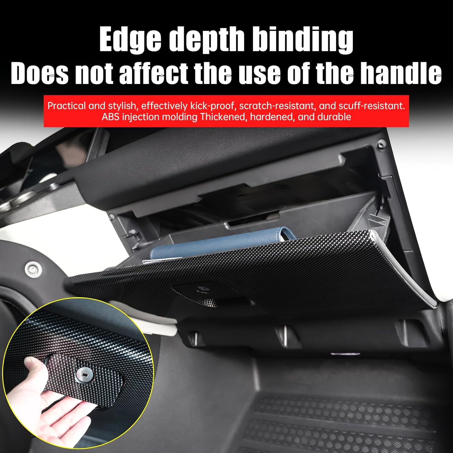 Passenger Side Kick Panel for 2020-2025, 2026 Land Rover Defender 90 110 130 Glove Box Protective Panel Cover Interior Center Trim Protective Sticker Scratch-Resistant Upgrade Modification Accessories