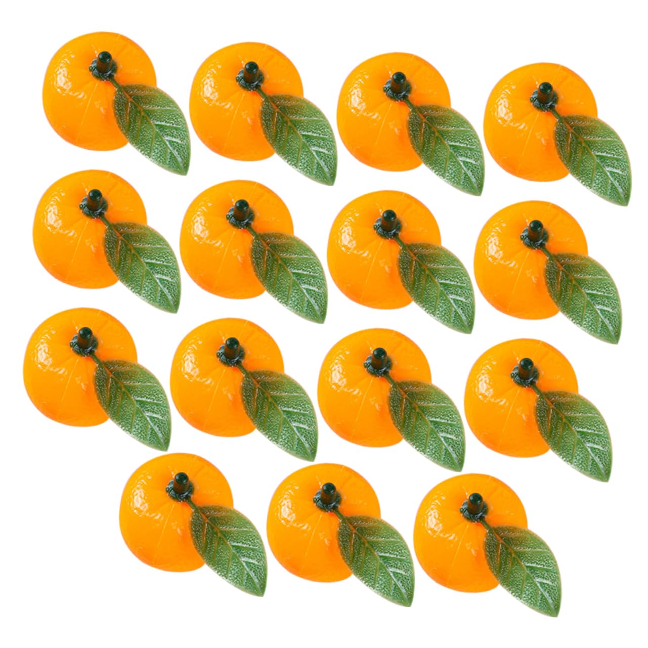 SOIMISS 4 Juegos Adorno Simulado De Mini Naranja Azucarera con Hojas Olivo Falso Olivo Falso Cesta De Frutas Naranjas Cubos Plátanos Juguetes Decoración del 50 Piezas*4