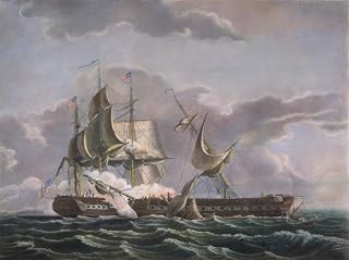 War Of 1812 Naval Battle Nthe Engagement Between USS Constitution And HMS Guerriere On 19 August 1812 Engraving 1813 By Cornelius Tiebout After Thomas Birch Poster Print by (18 x 24)