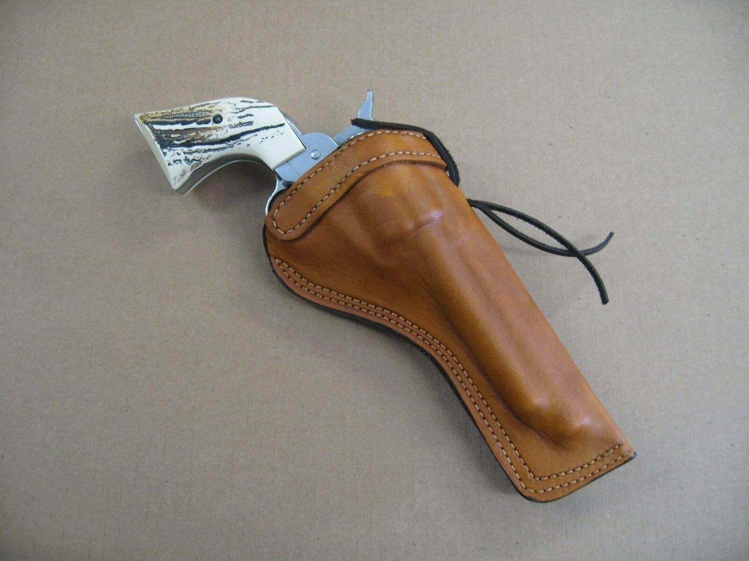 Azula Right Hand Custom Leather Molded Cross Draw Gun Holster for 1851 Navy Blackpowder (Colt, Pietta,Traditions, Uberti) Single Action 7.5" Revolver TAN Right Hand