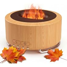 Essential Oil Diffuser for Home 500ml Fireplace Flame Light