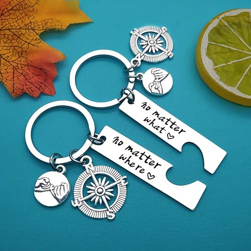 Miniatura 3 de Xiahuyu Juego de 2 llaveros para mejores amigos, regalos de amistad, No Matter What No Matter Done, regalo para mejores amigos, regalos de amistad
