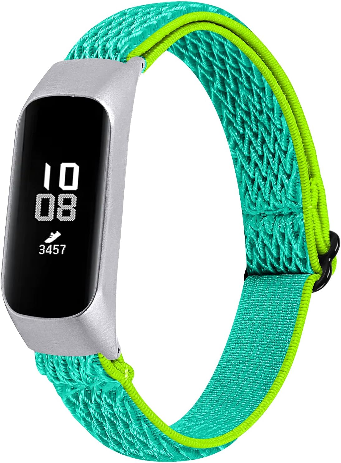 Sport Band for Galaxy Fit E, 5.3"-8.3" Adjustable Watch Strap Soft Breathable Elastic Replacement Band with Metal Frame Compatible for Samsung Galaxy Fit E SM-R375 Smart Watch (Y07)