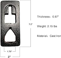 Vista 2 de Placa extractora de poste en T, acero resistente de hierro fundido, equipo de granja y jardín para extracción rápida de postes en T, utiliza