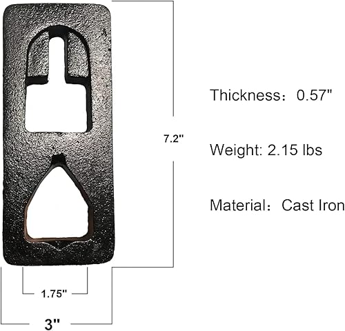 Miniatura 2 de Placa extractora de poste en T, acero resistente de hierro fundido, equipo de granja y jardín para extracción rápida de postes en T, utiliza