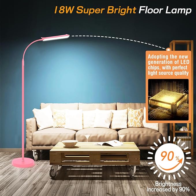 marctronic marctronic Vloerlamp Woonkamer Dimbaar 1800 Lumen Roze photo 2