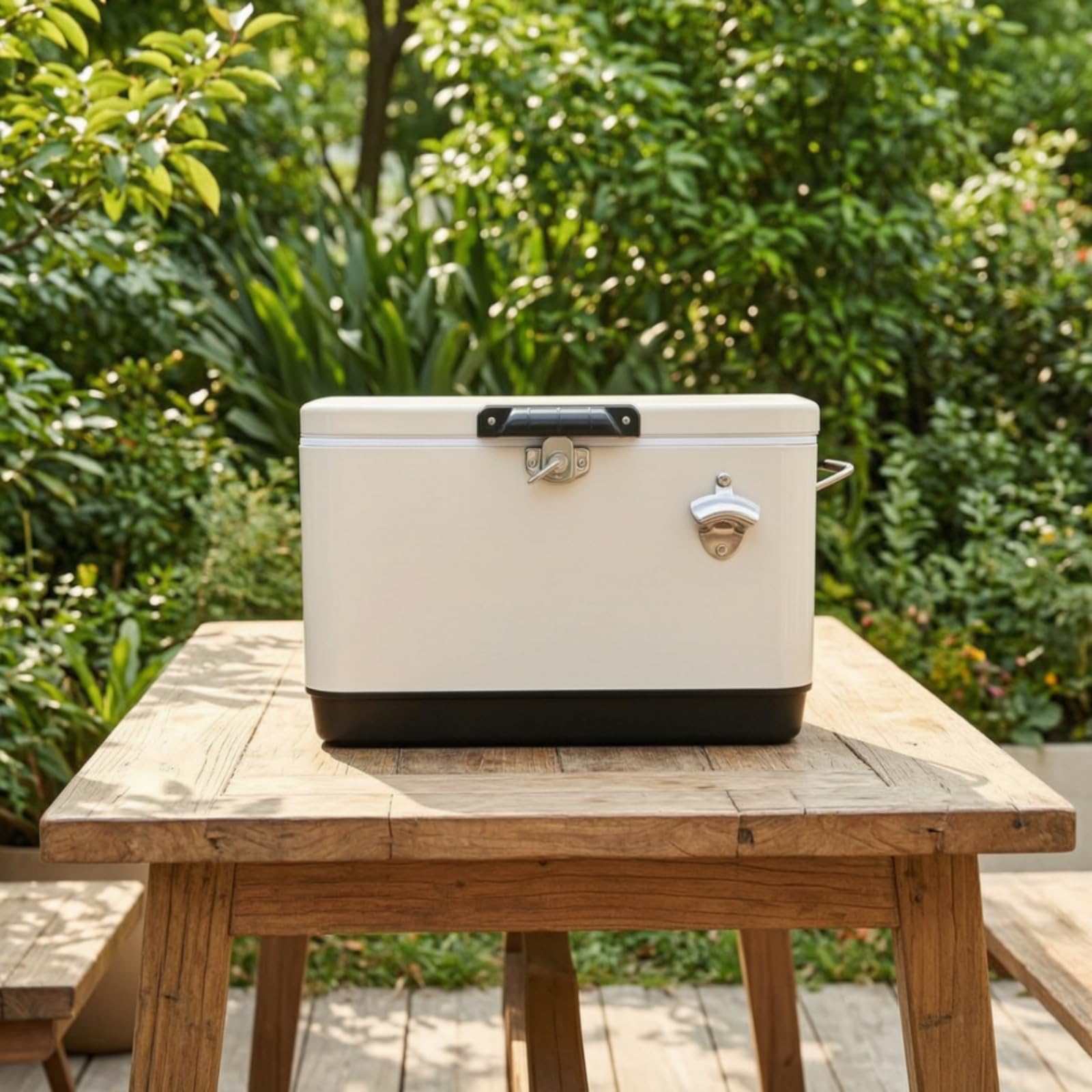 Kühlbox mit Tragegriff Dichtschließend Isolierbehälter mit Metalldeckelverschluss Stabil Isolierbox für Picknick