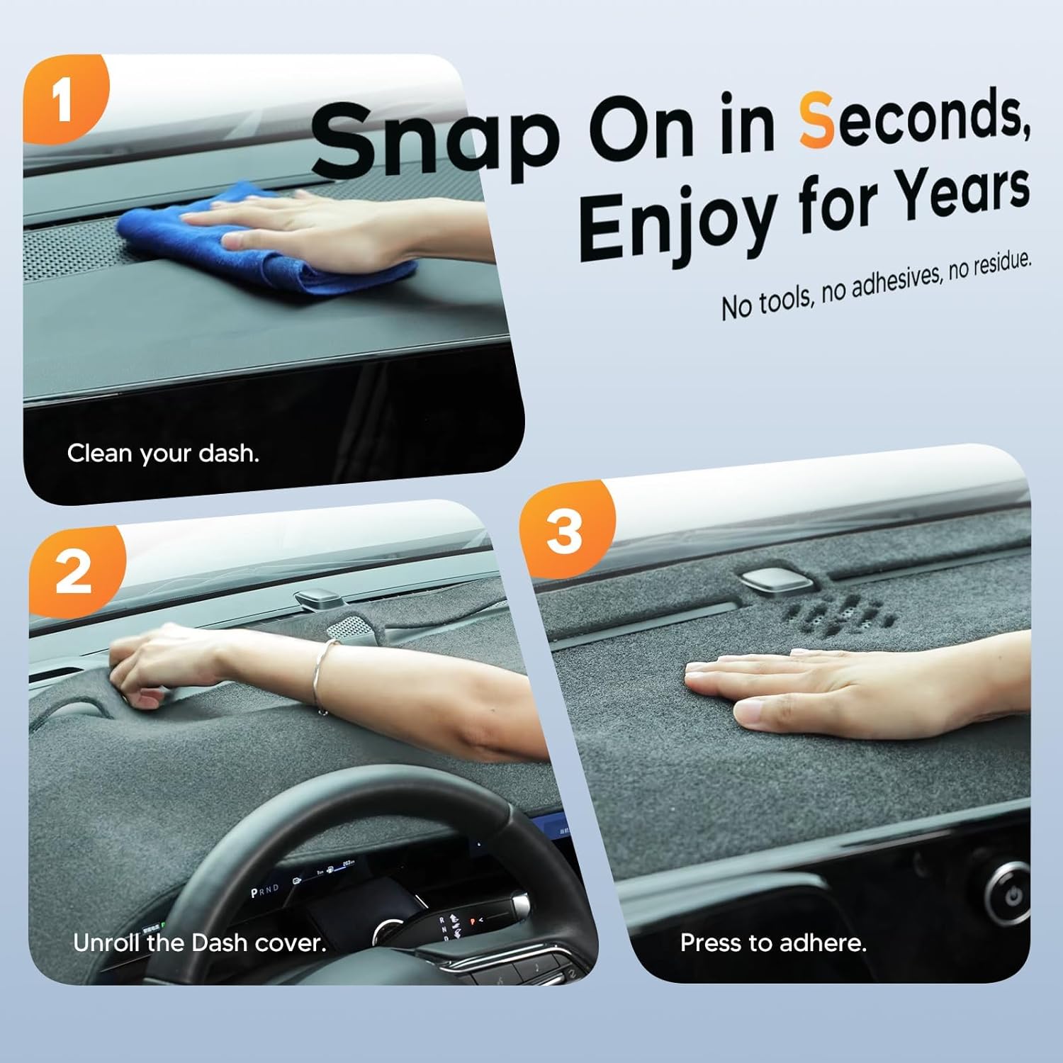 Cartist Gray Dash Cover for 2023-2026 Mazda CX-50 Dashboard Cover Accessories Premium Anti-Glare CX-50 Dash Mat Non-Slip Airbag Safe Sun Shade Interior Protector