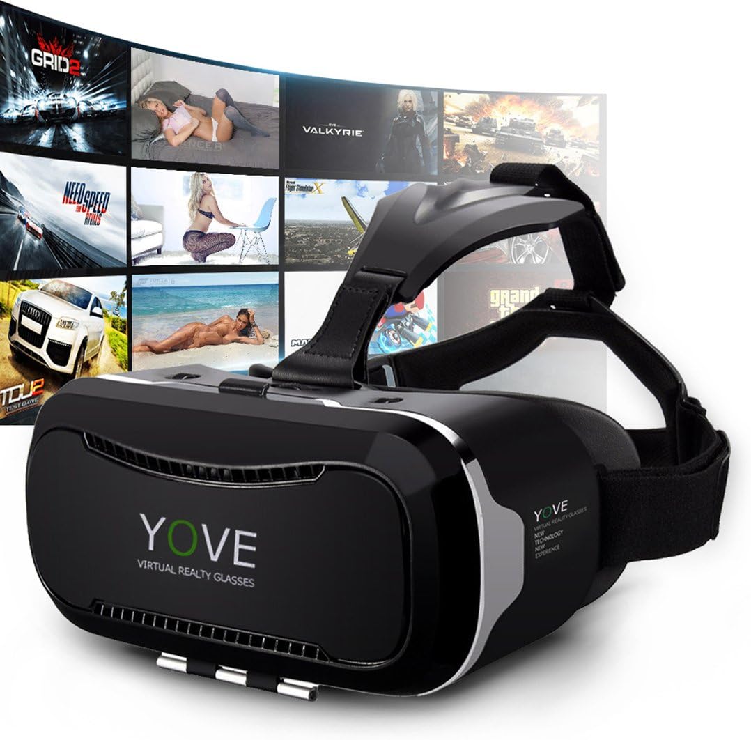 Kaotoer 3D VR Glasses VR Headset Movie Visor 3D Vr Virtual Reality Glasses Innovative Design Fit for iOS and Android Smartphones Within 3.5-6 Inches