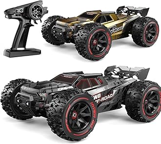 TesPower MJX Hyper Go 14210 Brushless RC Cars for Adults,1/14 High-Speed 55KMH Fast RC Truck, 4wd Offroad Electric Powered Remote Control Cars Gift for Boys with 2 Shells, Black