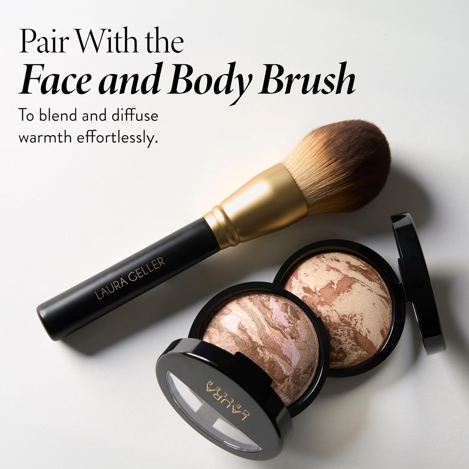 LAURA GELLER NEW YORK Baked Bronze-N-Brighten Bronzer Powder - Medium - Natural Bronze Glow