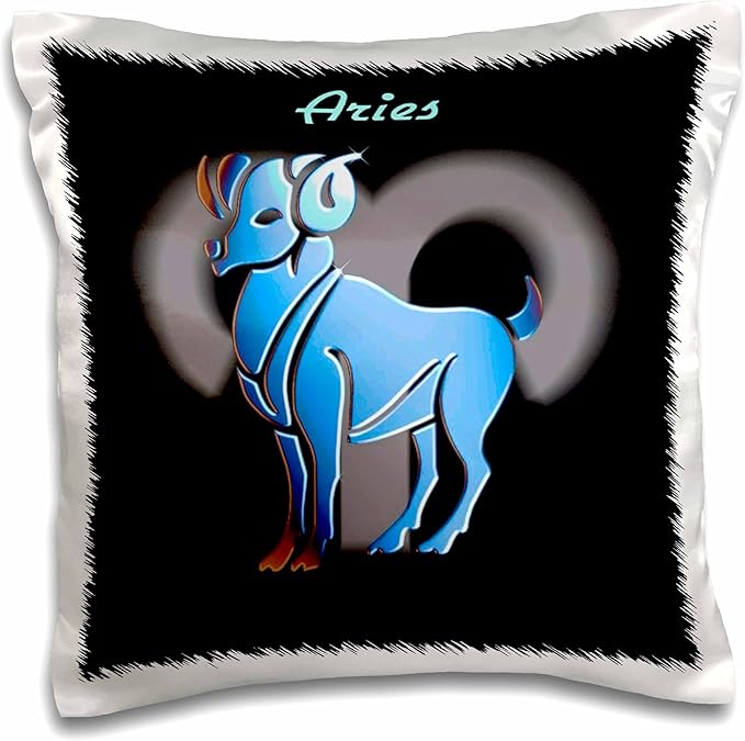 3dRose Aries Zodiac Sign 16x16 inch Pillow Case