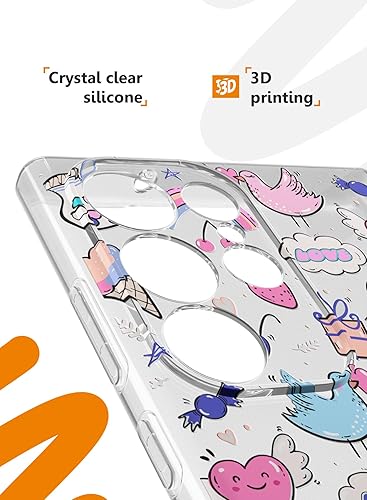 Miniatura 9 de MOBILIUS Funda protectora a prueba de golpes para Galaxy S23 Ultra diseñada para Galaxy S23 Ultra, con un astronauta, con un patrón de libro