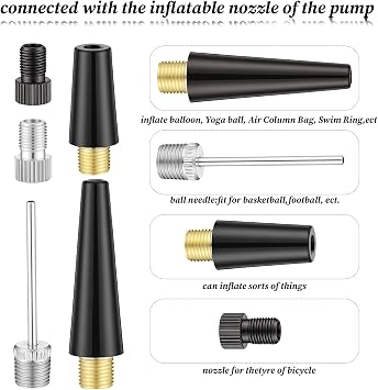 15 PCS Air Pump Needle Kit Bike Pump Needle Inflation Needles for Sports Balls Air Pumps Nozzle Adapter Kit for Sport Balls, Swim Ring, Bike
