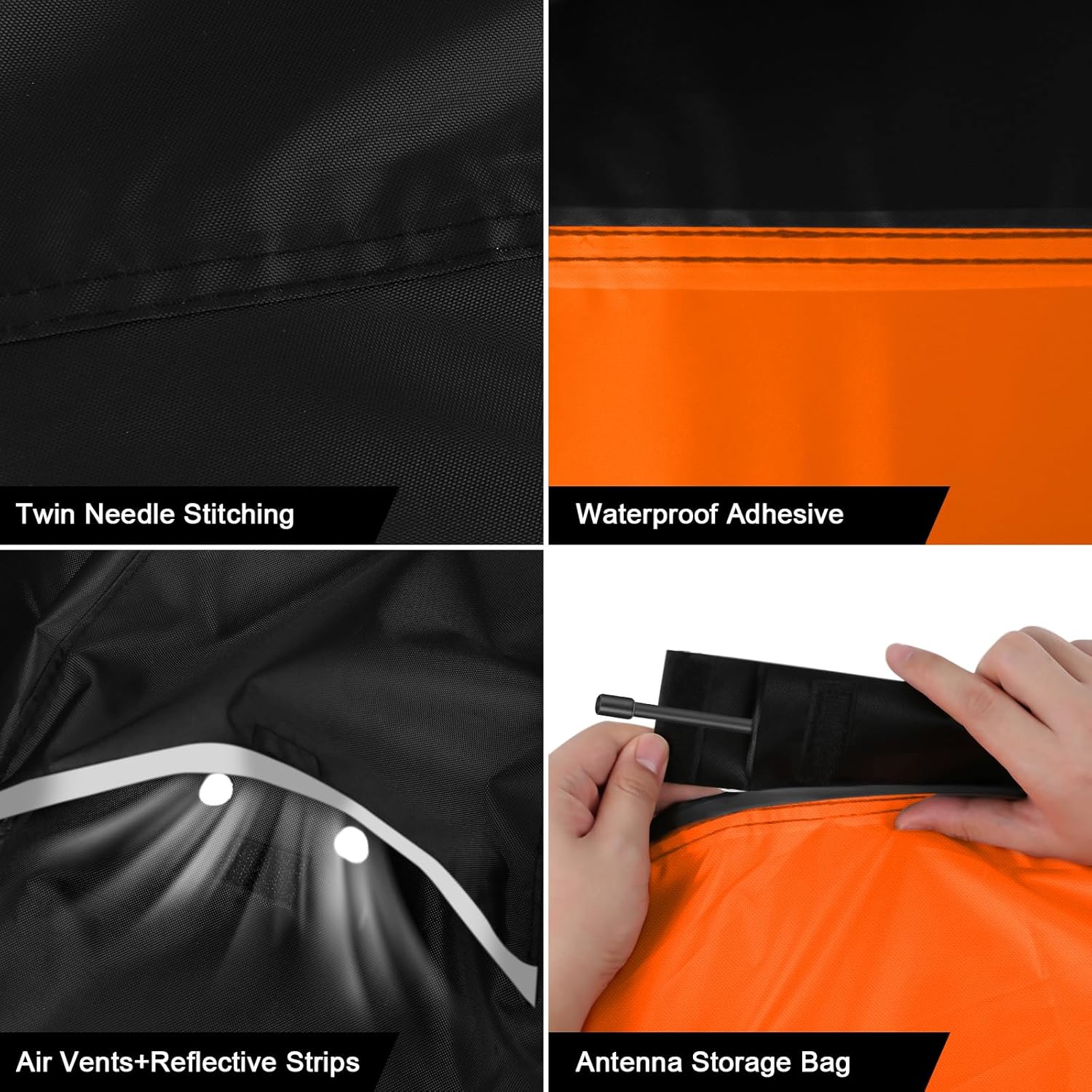 Waterproof Motorcycle Cover Compatible with KTM Adventure 250/390/790/890/1290 Model, 420D Oxford Cloth Motorcycle Cover for Snow Rain Dust Protection
