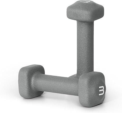 Tone Fitness Neoprene Dumbbell Weight Pairs with Anti-Roll Square Head | Multiple Options