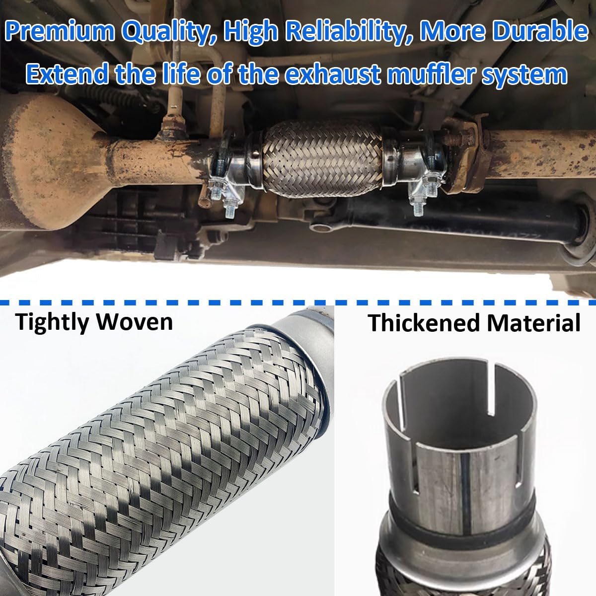 Flexibles Auspuffrohr 250mm - Universal Reparaturrohr Für Auto